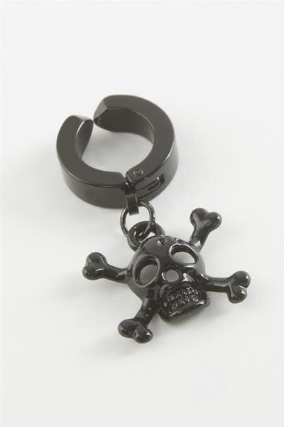 Kuru Kafa Çelik Erkek Küpe (Kıstırmalı) 1 Adet