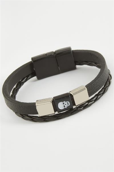 Kuru Kafa Kaliteli Mıknatıslı Suni Deri Bileklik