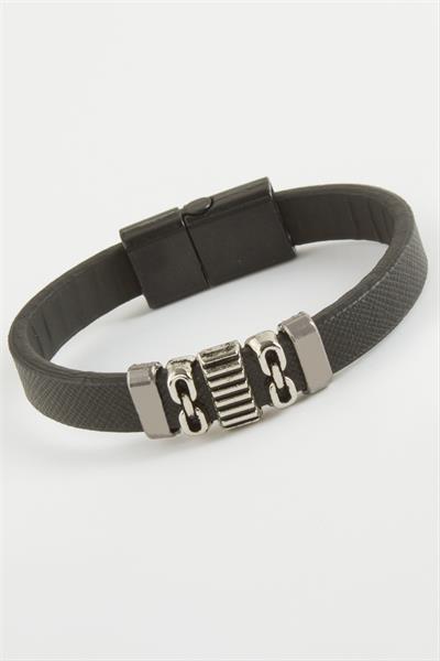 Kuru Kafa Kaliteli Mıknatıslı Suni Deri Bileklik