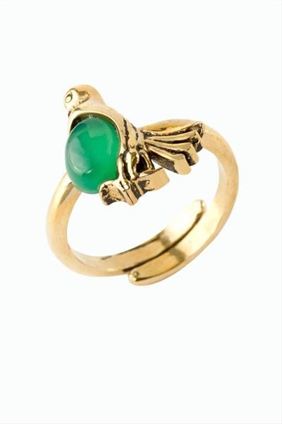 Kuş Doğaltaşlı Otantik Yüzük