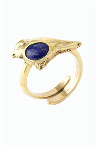 Kuş Doğaltaşlı Otantik Yüzük