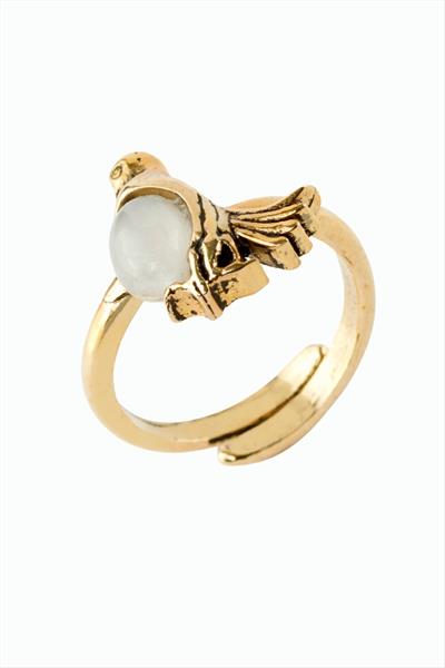 Kuş Doğaltaşlı Otantik Yüzük