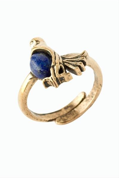 Kuş Doğaltaşlı Otantik Yüzük