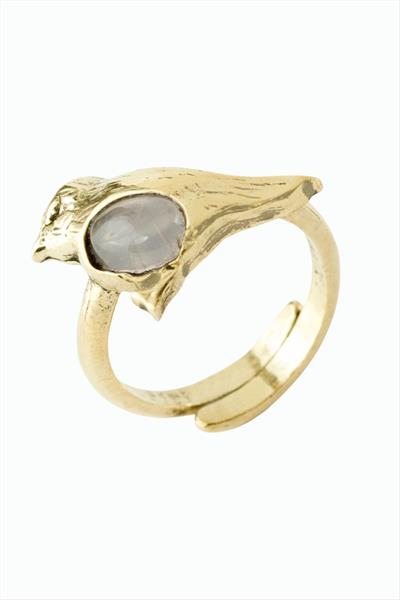 Kuş Doğaltaşlı Otantik Yüzük