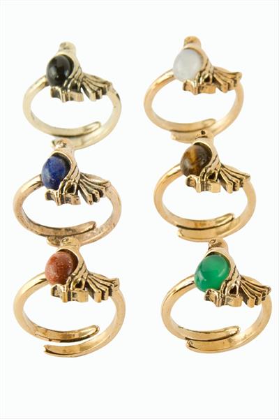 Kuş Doğaltaşlı Otantik Yüzük