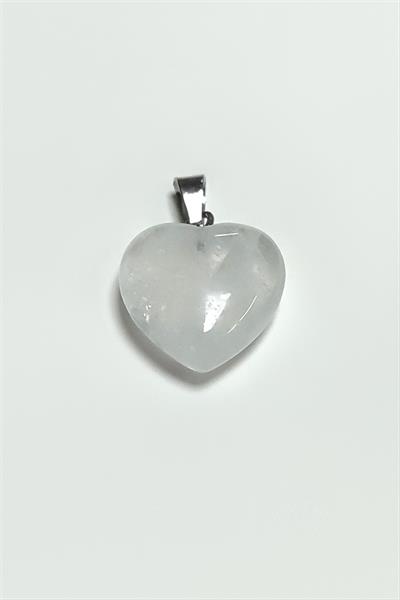 Kuvars Kalpli Doğaltaş Kolye Ucu Küçük 1,5 cm