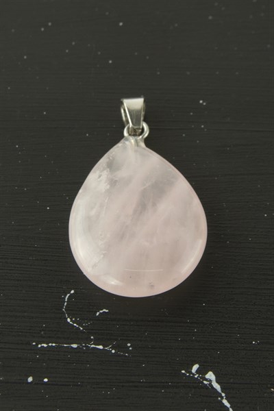 Kuvars Oval Doğaltaş Kolye Ucu 1 Adet