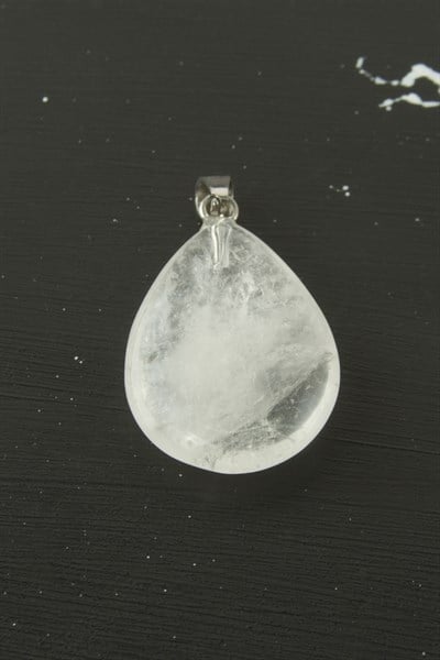 Kuvars Oval Doğaltaş Kolye Ucu 1 Adet