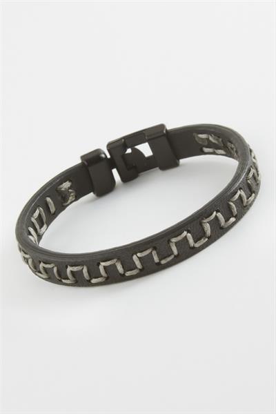 Labirent Kaliteli Suni Deri Bileklik