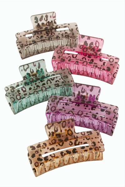 Leopar Desenli Dikdörtgen Mandal Toka 8 cm