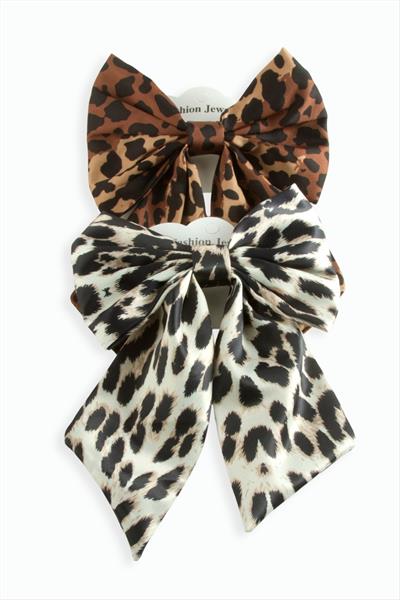 Leopar Desenli Fiyong Otomatik Toka 14 cm
