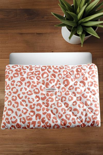 Leopar Desenli Labtop Bilgisayar Çantası 15*16 inç