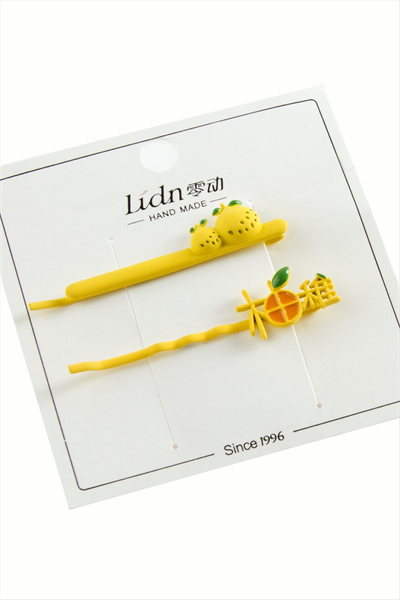 Limon Temalı Mineli Tel Toka 2 Adet