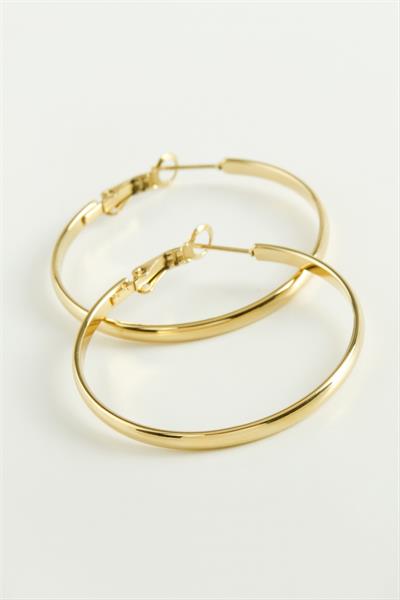 Lüks Çelik Halka Küpe 3,8 cm