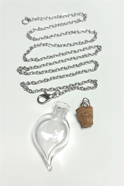 Mantar Kapaklı Boş Fanus Canlı Kolye