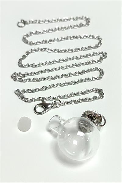 Metal Kapaklı Boş Fanus Canlı Kolye