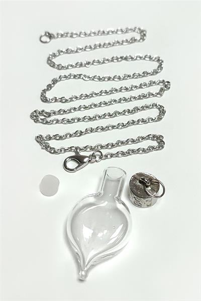 Metal Kapaklı Boş Fanus Canlı Kolye