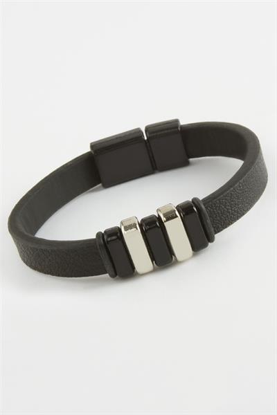 Mıknatıslı Orjinal Deri Bileklik