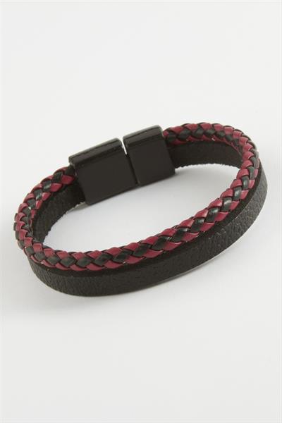 Mıknatıslı Orjinal Deri Bileklik