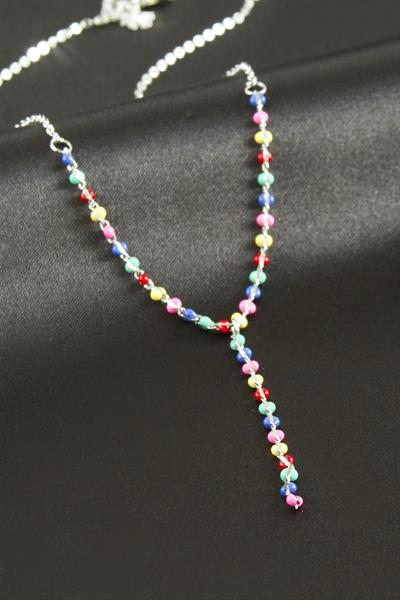 Mineli Boncuklu Y Kolye