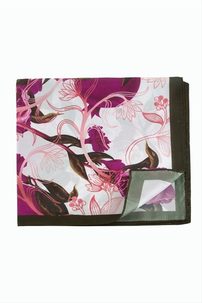 Nar Desenli Zr Şifon Fular 50*50 cm