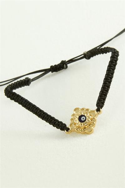 Nazar Çiçek Makrome İp Bileklik