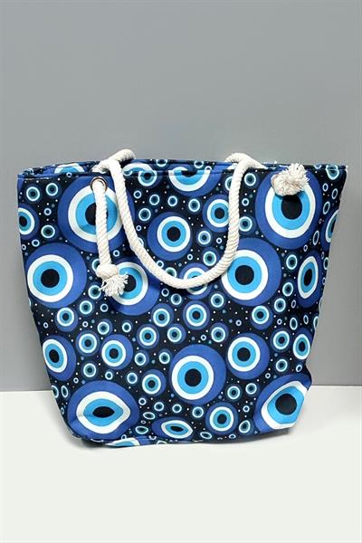 Nazar Desenli Plaj Çantası