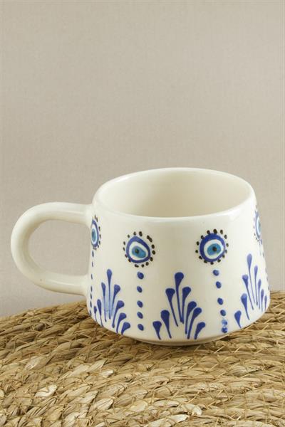 Nazar Desenli Seramik Kupa