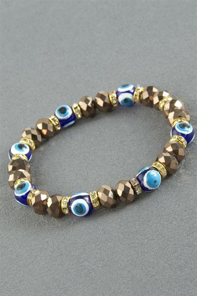 Nazar Taşlı Kristal Bileklik