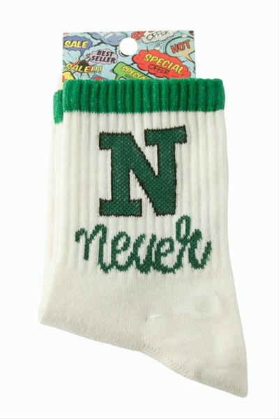 Never Yazılı Kolej Çorap 8*28