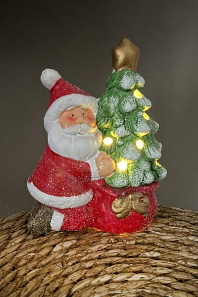 Noel Baba Işıklı Yılbaşı Biblo