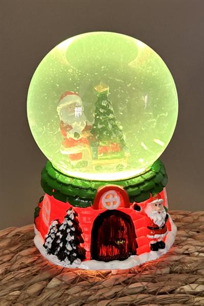Noel Baba Pilli Müzikli Işıklı Kar Küresi (Orta Boy)