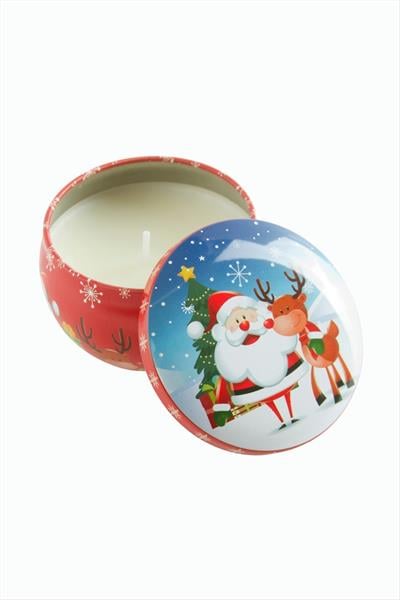 Noel Baba Yılbaşı Kapaklı Mum 6 cm