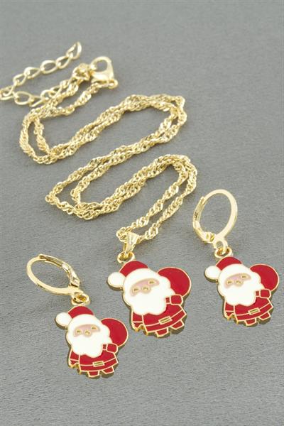 Noel Baba Yılbaşı Kutulu Zincir Kolye Set