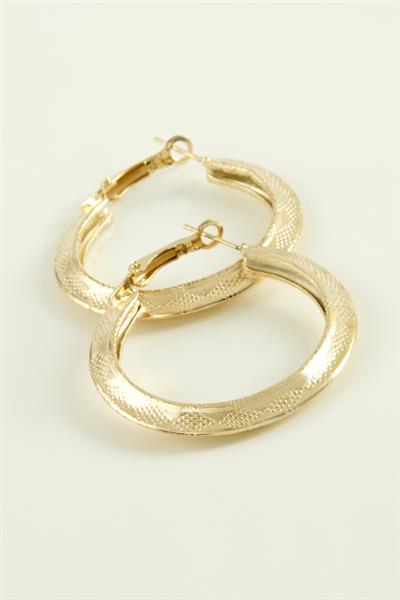 Noktalı Halka Küpe 4 cm