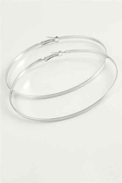 Noktalı Metal Halka Küpe 8-10 cm