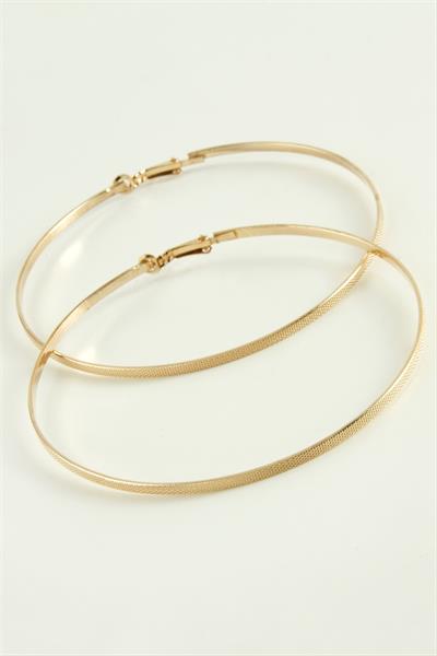 Noktalı Metal Halka Küpe 9-10 cm