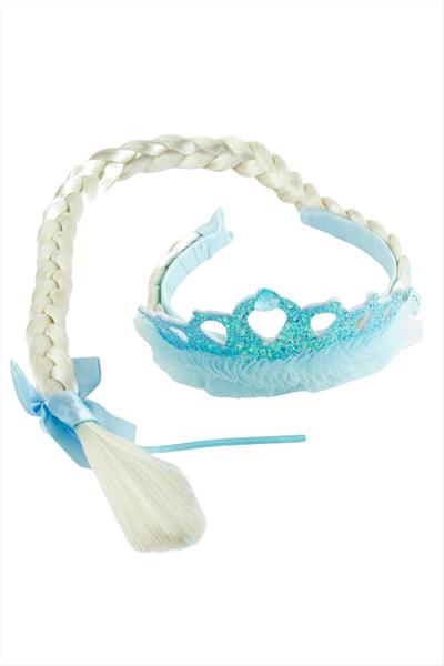 Örgülü Prenses Damla Taşlı Taç