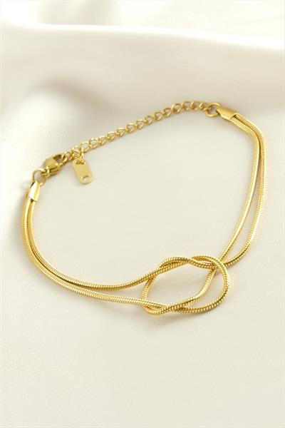 Örgülü Silindir Zincirli Çelik Bileklik