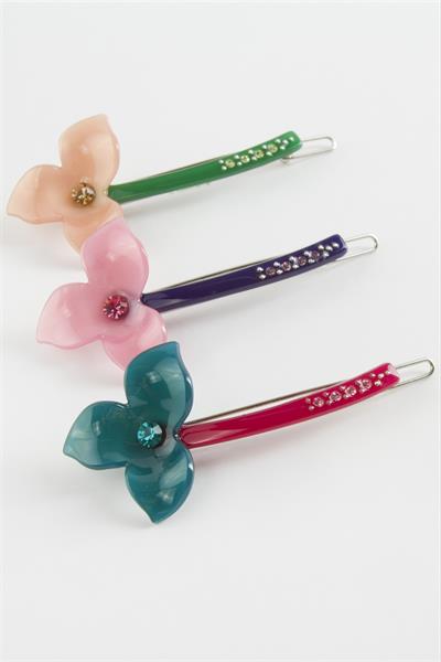 Orkide Çiçek Klipsli Toka