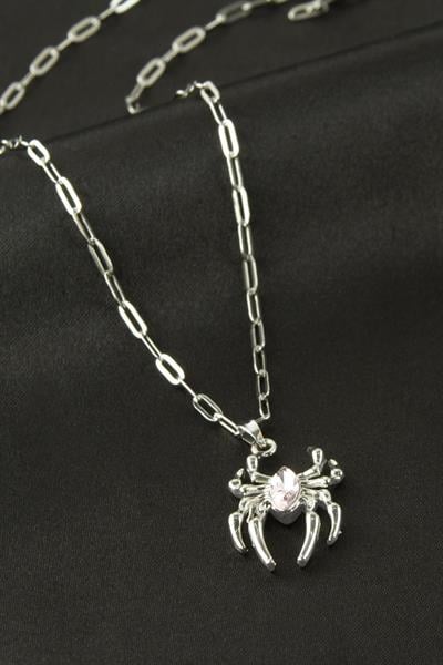 Örümcek Zirkon Taşlı Kolye