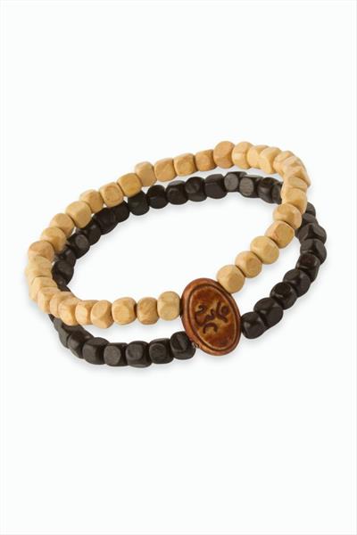 Oval Bambu Ahşap Bileklik 6 mm