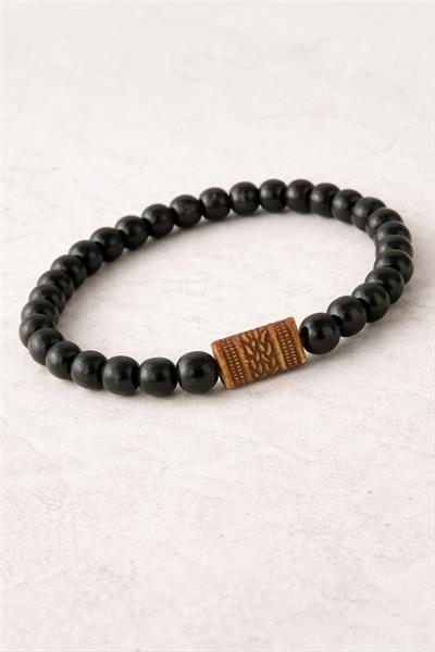 Oval Bambu Ahşap Bileklik 8 mm