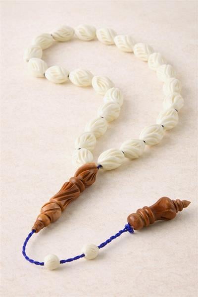 Oval İşlemeli Deve Kemiği 10 mm