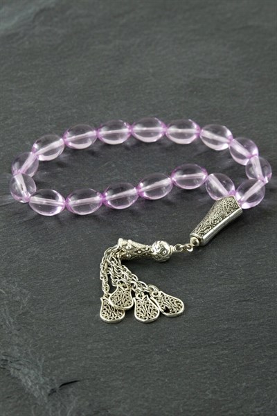 Oval Kesim Cam Tesbih Ürün boyu 10*14 mm