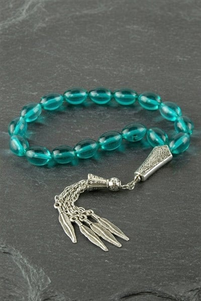 Oval Kesim Cam Tesbih Ürün boyu 10*14 mm