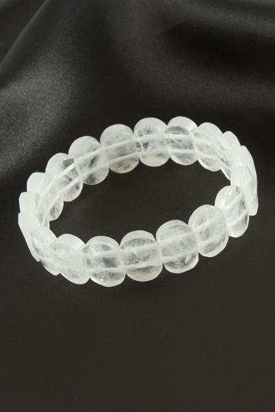 Oval Kesim Kuvars Doğaltaşlı Bileklik