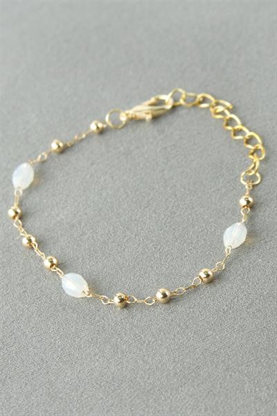 Oval Kristal Taşlı Bileklik