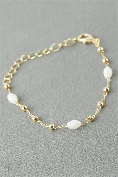 Oval Kristal Taşlı Bileklik