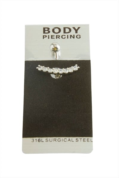 Oval Lüks Çelik Göbek Piercing 1 Adet